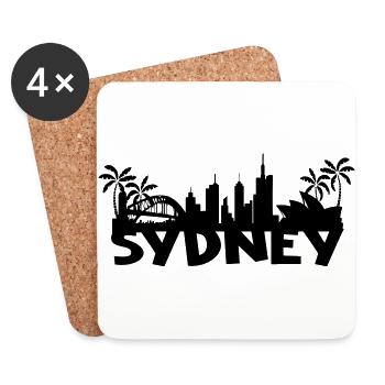 Sydney skyline - Coasters (set of 4) - white - Front