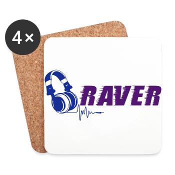 Raver - Coasters (set of 4) - white - Front