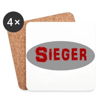 Sieger - Untersetzer (4er-Set) - Weiß - Vorne