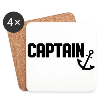 Captain Anker - Untersetzer (4er-Set) - Weiß - Vorne