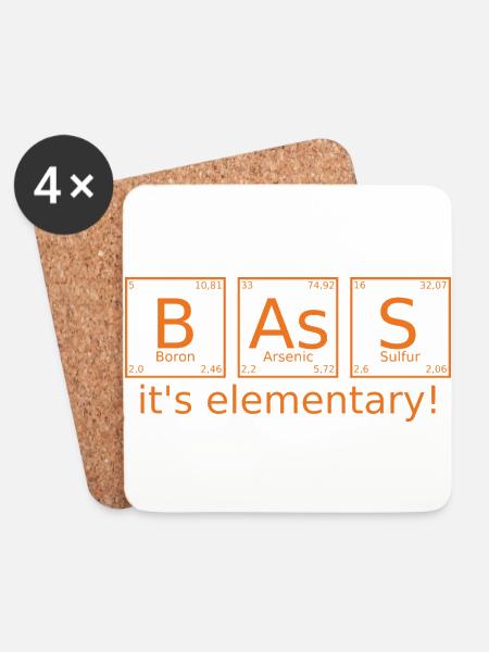 Bass-Elemente - Untersetzer (4er-Set) - Weiß