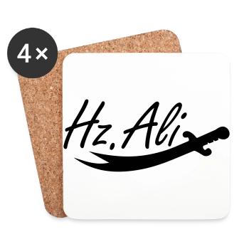 Hz. Ali - Zülfikar - Coasters (set of 4) - white - Front