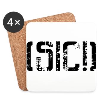 Sic ! Sick ! C’est parti - Dessous de verre (lot de 4) - blanc - Devant