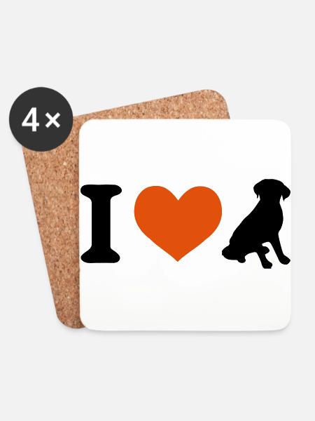 I love labrador - Untersetzer (4er-Set) - Weiß