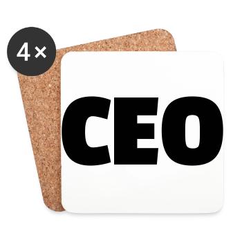 CEO Chef Boss - Coasters (set of 4) - white - Front