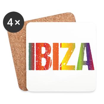 Retro Ibiza Love - Untersetzer (4er-Set) - Weiß - Vorne