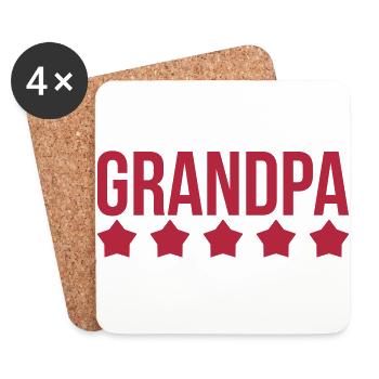 Grandpa - Untersetzer (4er-Set) - Weiß - Vorne