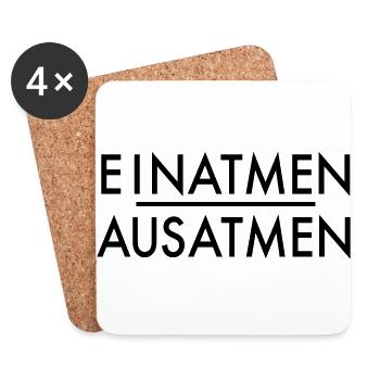 Yoga - Untersetzer (4er-Set) - Weiß - Vorne