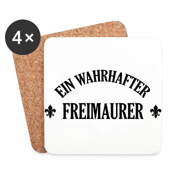 Freimaurer Freimaurerin Freimaurerei Freiheit - Untersetzer (4er-Set) - Weiß - Vorne