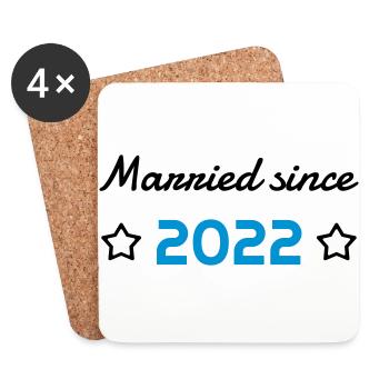2022 - Birthday Wedding - Marriage - Love - Wife - Coasters (set of 4) - white - Front