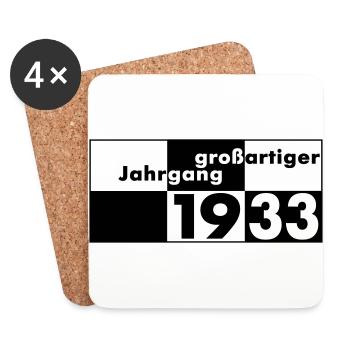Großartiger Jahrgang 1933 geboren - Untersetzer (4er-Set) - Weiß - Vorne