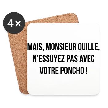 Cinéma / Citation / Série télé / Geek - Dessous de verre (lot de 4) - blanc - Devant