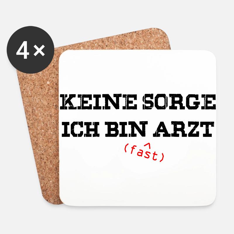 Nurse - Untersetzer (4er-Set) - Weiß