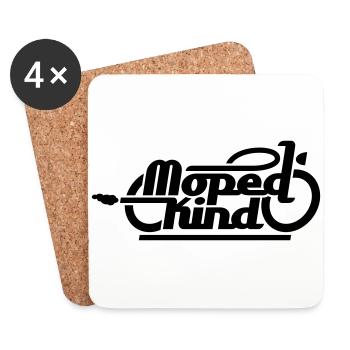 Moped Kind / Mopedkind (V1.0) - Untersetzer (4er-Set) - Weiß - Vorne