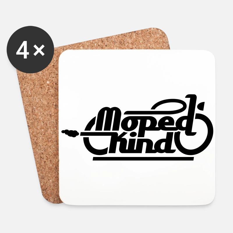 Moped Kind / Mopedkind (V1.0) - Untersetzer (4er-Set) - Weiß