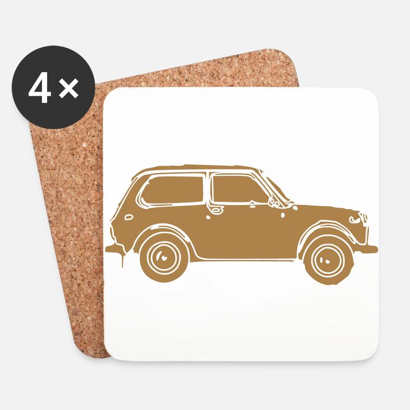 Lada 2 - Untersetzer (4er-Set) - Weiß