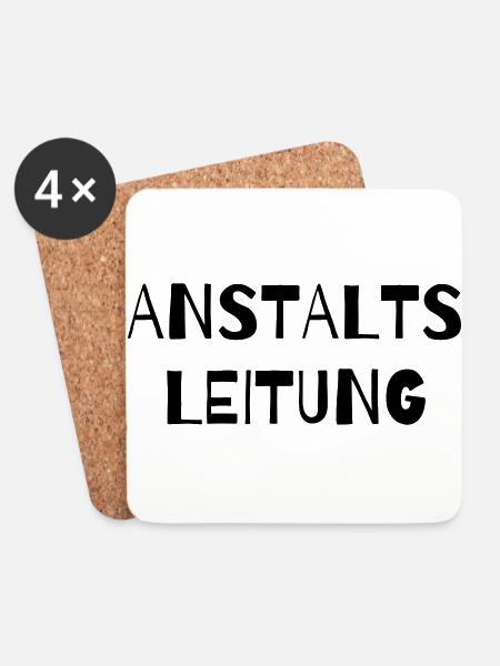 Anstaltsleitung - Untersetzer (4er-Set) - Weiß