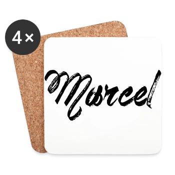 Marcel - Dessous de verre (lot de 4) - blanc - Devant