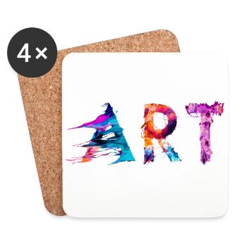 art - Coasters (set of 4) - white - Front