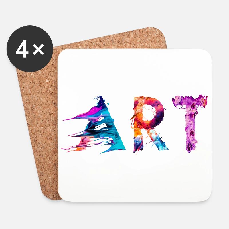 art - Coasters (set of 4) - white