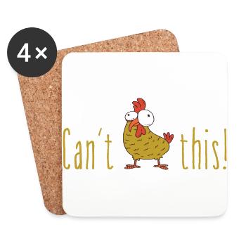 Can't Hendl this Austrian dialect gift - Coasters (set of 4) - white - Front
