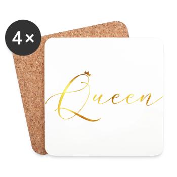 Queen - Coasters (set of 4) - white - Front