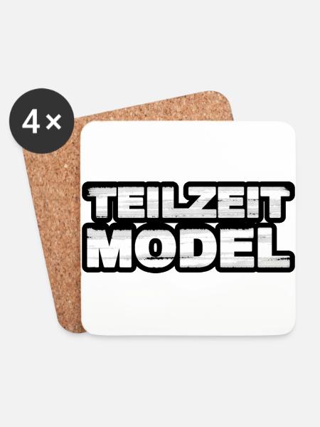 Teilzeit Model - Untersetzer (4er-Set) - Weiß