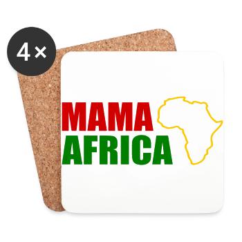 Mama africa - Dessous de verre (lot de 4) - blanc - Devant