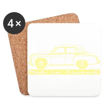Wartburg 311 W311 W312 EM - Untersetzer (4er-Set) - Weiß - Vorne