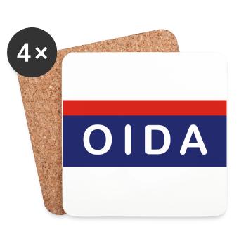 Oida vers. Polizei - Untersetzer (4er-Set) - Weiß - Vorne