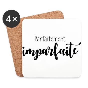 Parfaitement imparfaite - Dessous de verre (lot de 4) - blanc - Devant