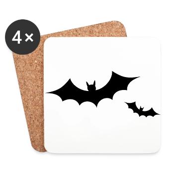 bats - Dessous de verre (lot de 4) - blanc - Devant