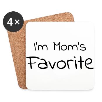 Favorite mamans - Je suis maman préférée - Dessous de verre (lot de 4) - blanc - Devant