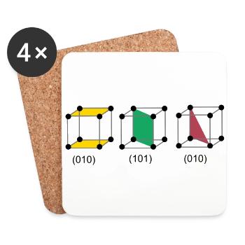 crystal lattice - Coasters (set of 4) - white - Front