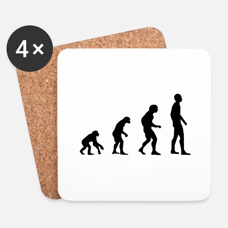 Evolution - Untersetzer (4er-Set) - Weiß