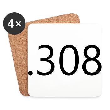 .308 - Coasters (set of 4) - white - Front