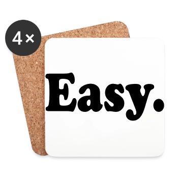 Easy. - Coasters (set of 4) - white - Front