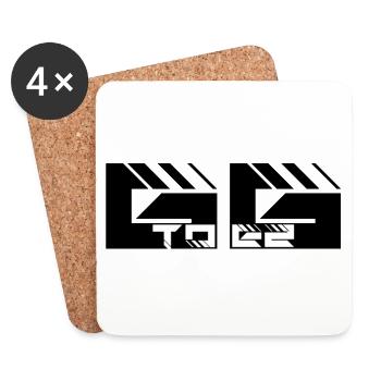 GG Good Game gift idea to Easy EZ CS GO - Coasters (set of 4) - white - Front