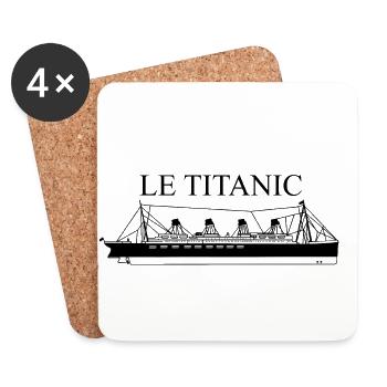 ship titanic - Coasters (set of 4) - white - Front