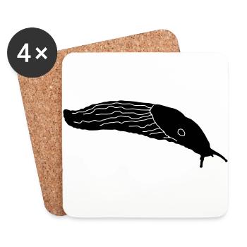 slugs_3 - Coasters (set of 4) - white - Front