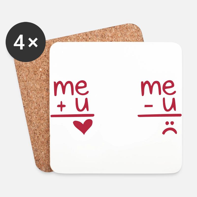 liebe - Untersetzer (4er-Set) - Weiß