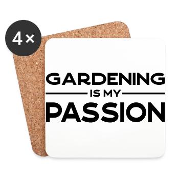 Gardening is my passion - Coasters (set of 4) - white - Front