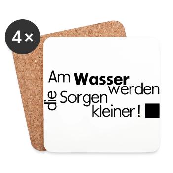 wasser - Untersetzer (4er-Set) - Weiß - Vorne