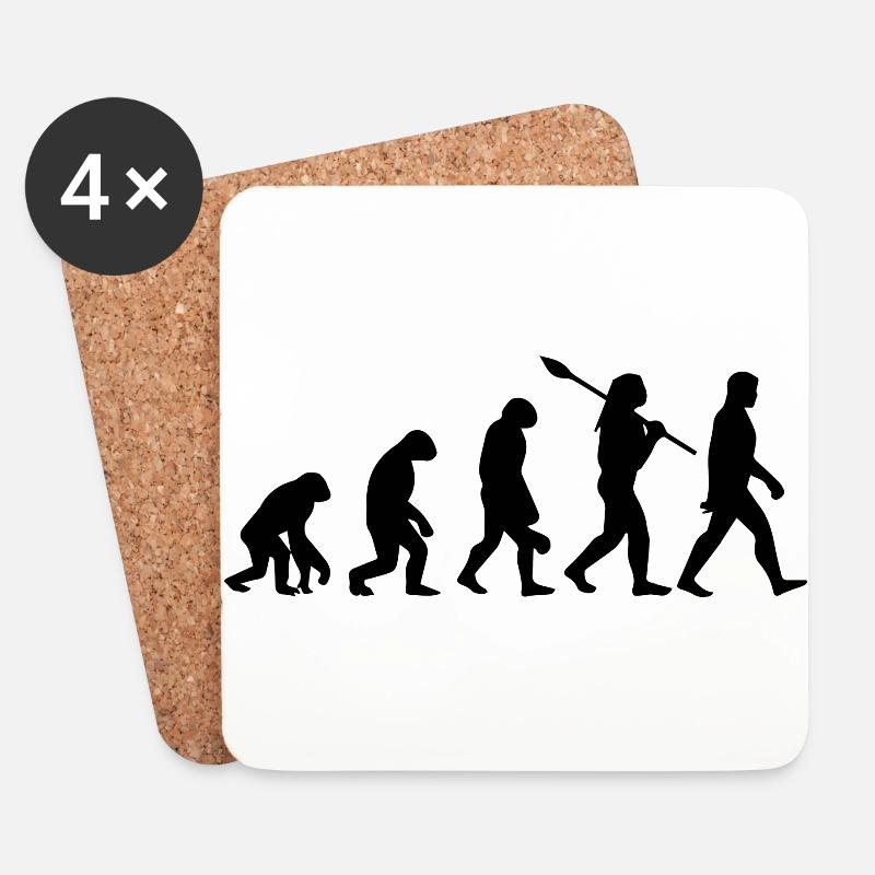 Evolution - Untersetzer (4er-Set) - Weiß