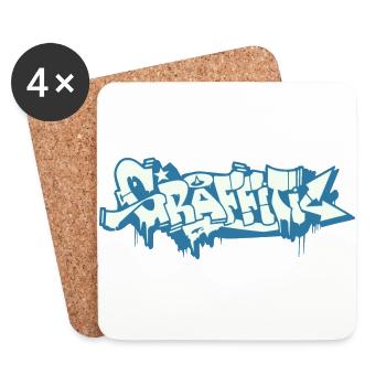 GRAFFITI - Coasters (set of 4) - white - Front