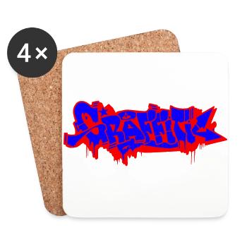 GRAFFITI - Coasters (set of 4) - white - Front