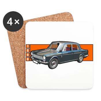 Classic car - Coasters (set of 4) - white - Front