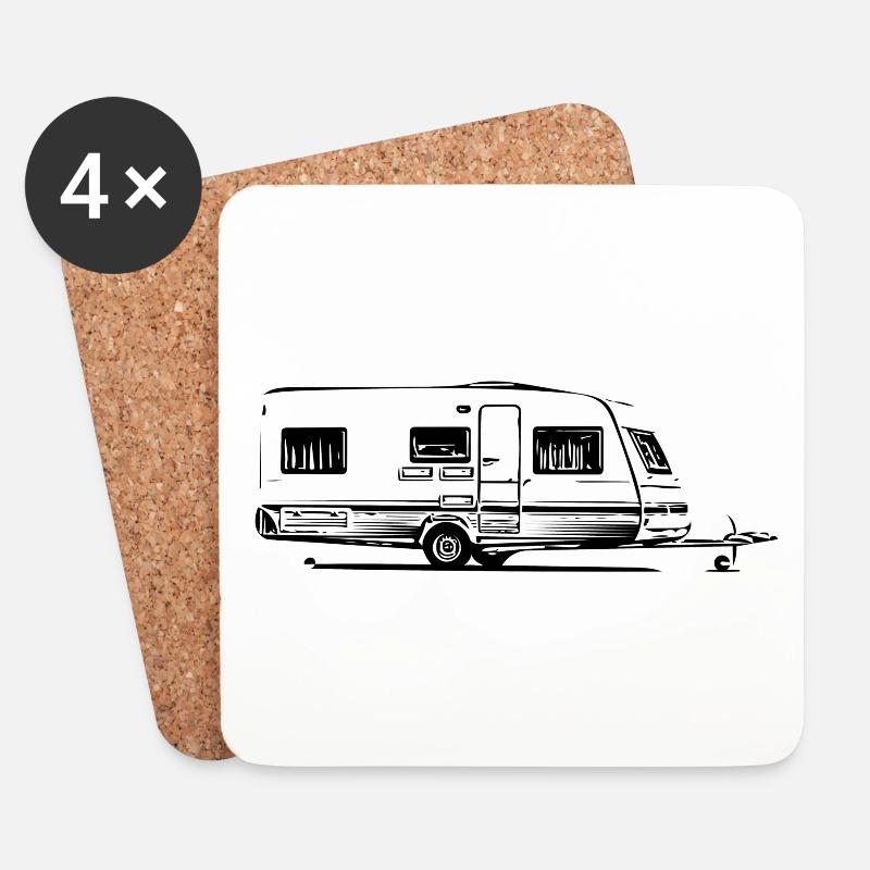 caravan - Coasters (set of 4) - white