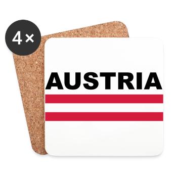 Austria Austria flag gift - Coasters (set of 4) - white - Front