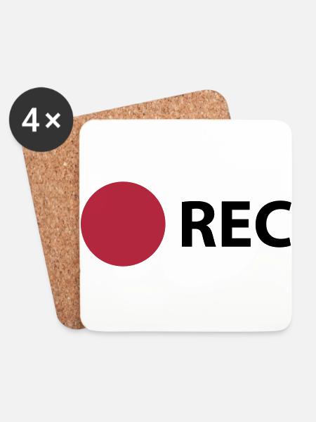 RECORD - Coasters (set of 4) - white